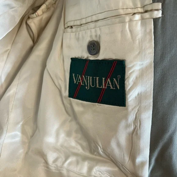 VANJULIAN Taupe Men's Blazer - Picture 8 of 9